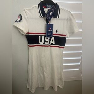 Brand new with tags Ralph Lauren Women's White Team USA Polo dress xs